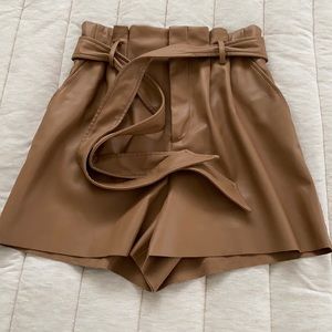 Faux Leather Shorts